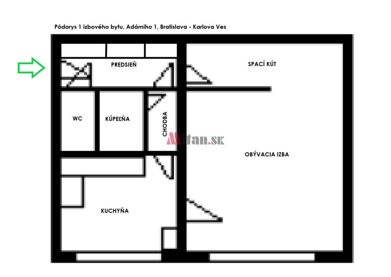 Sale Studio, Studio, Adámiho, Bratislava - Karlova Ves, Slovakia