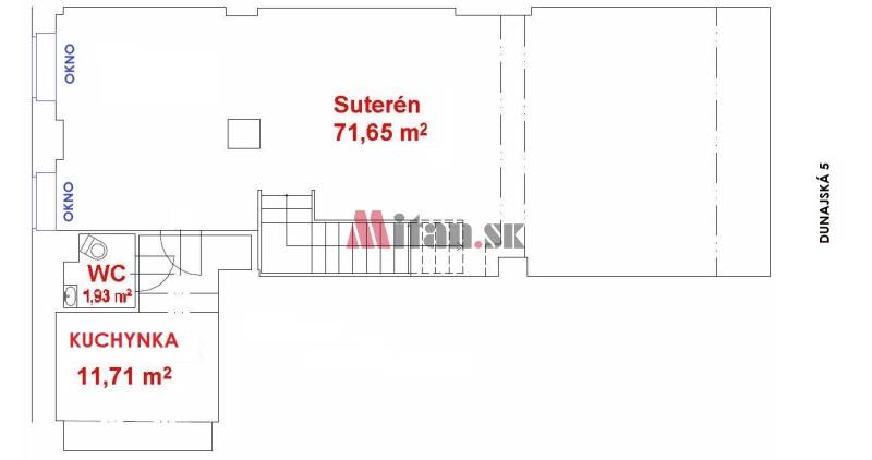Rent Commercial premises, Commercial premises, Dunajská, Bratislava - 